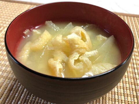 簡単早い！大根と油揚げのお味噌汁